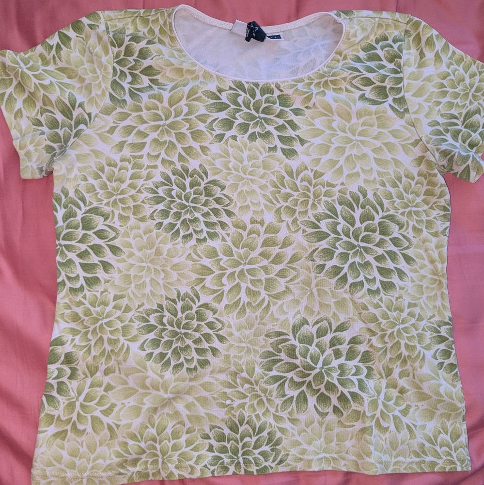 Floral Green Women's Top